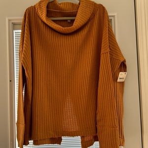 FREE PEOPLE Juicy Long Sleeve Cowl Neck Women’s Size Large in Canyon Moon NWT
